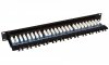 SOLARIX Patch Panel 24XRJ45 kat.5e UTP z półką, czarny 1U